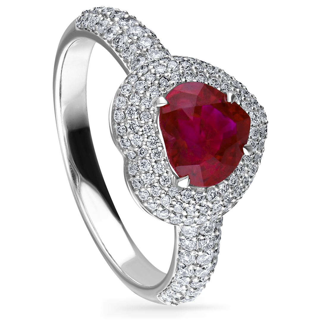 XAVILA BURMESE RUBY HEART SHAPE RING