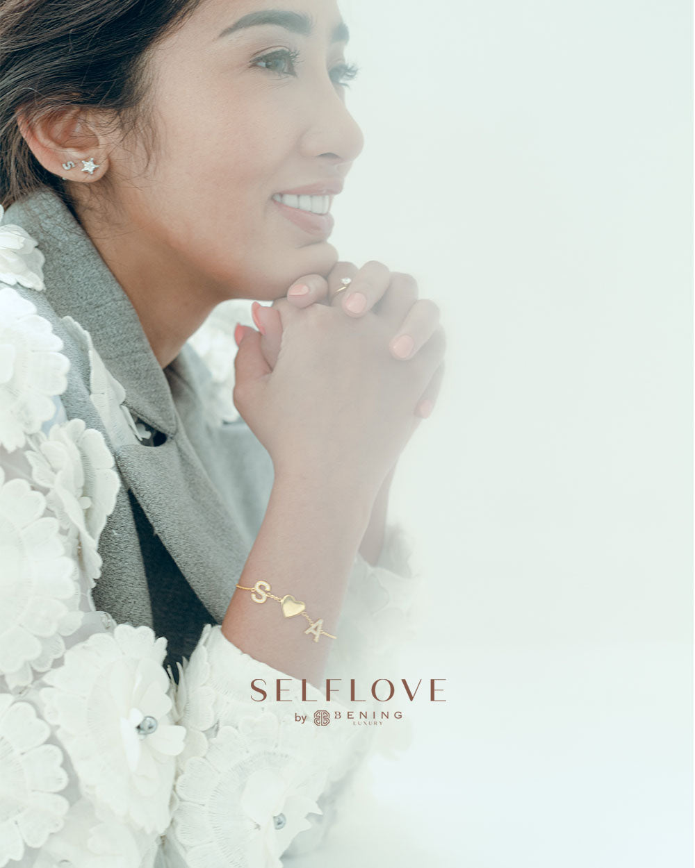 Selflove My Self and I Initial Bracelet