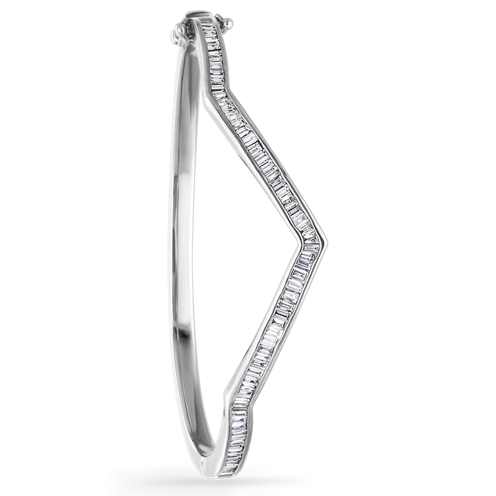 ABBY BANGLE IN WHITE GOLD