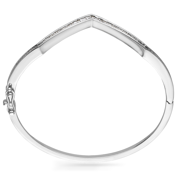 ABBY BANGLE IN WHITE GOLD