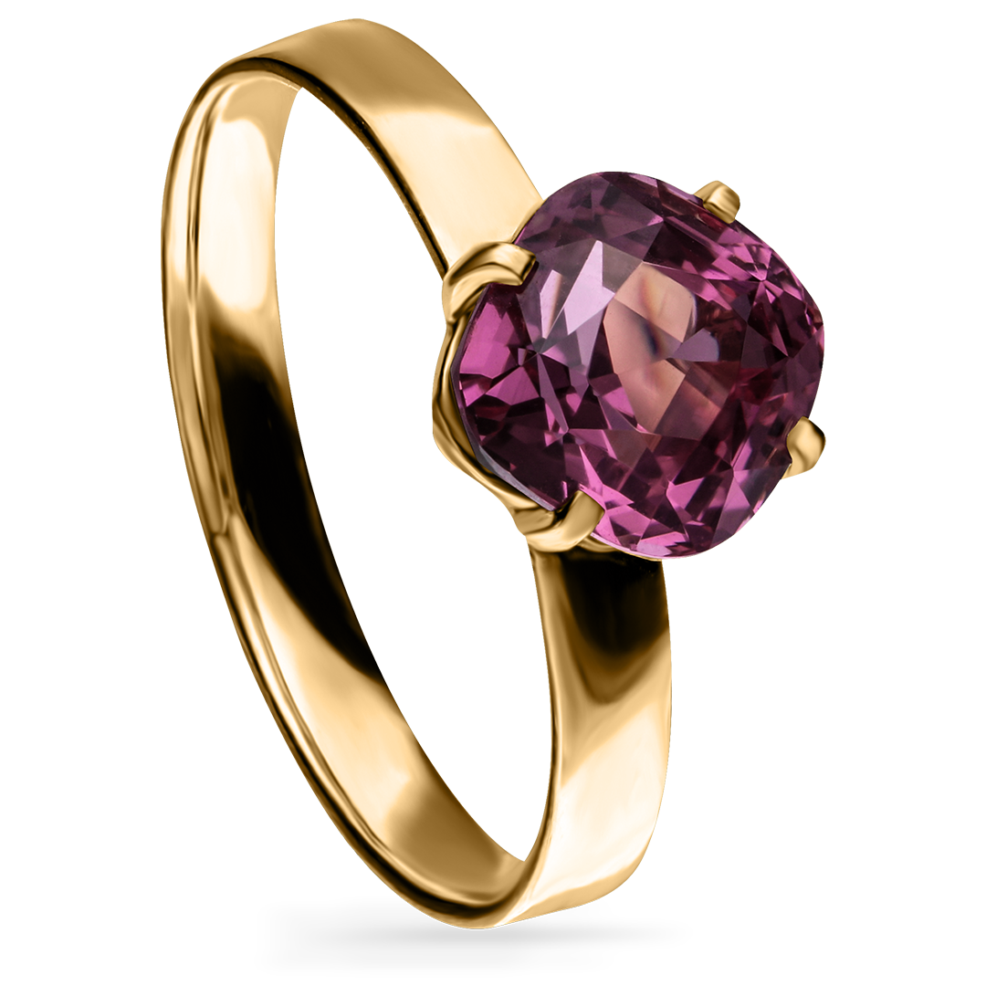 MINERVA HOT PINK SPINEL CUSHION RING
