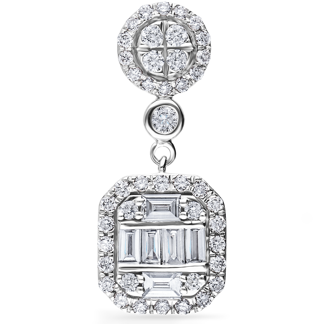 AGATHA EARRINGS IN WHITE GOLD