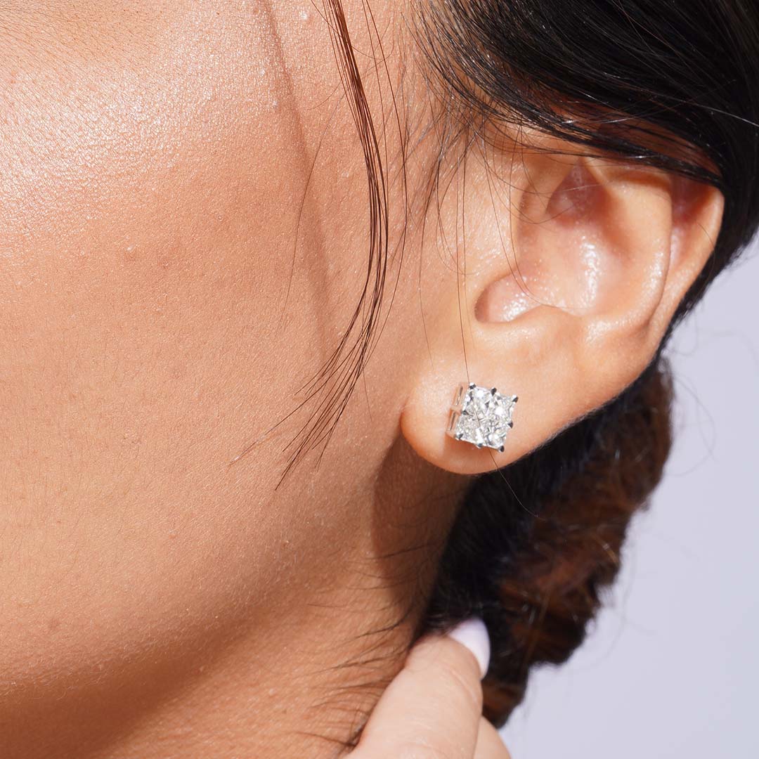 BRYN PIE-CUT PRINCESS EARRINGS