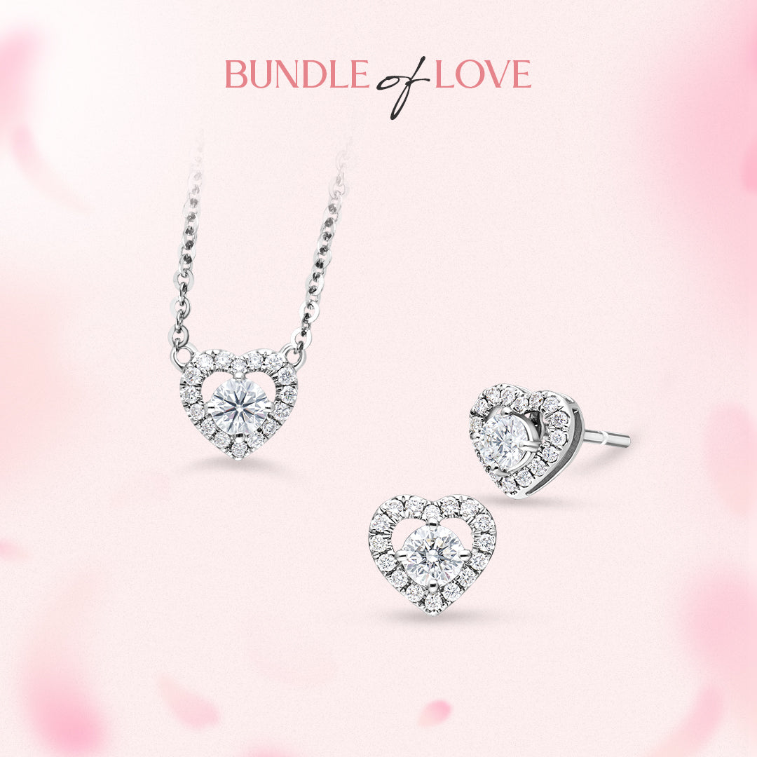 AMORITTA EARRINGS HEART SHAPE ILLUSION EARRINGS