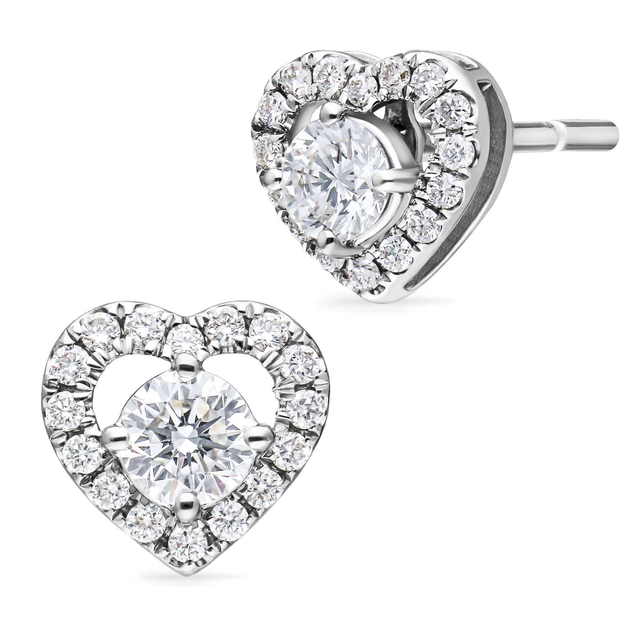 AMORITTA EARRINGS HEART SHAPE ILLUSION EARRINGS