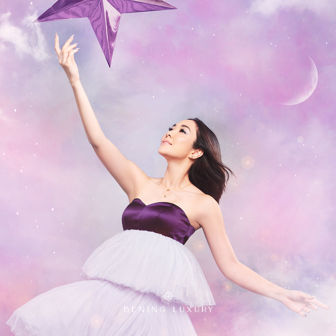 Starlight Necklace My Universe Collection by Bening Minis x GG - Pink Topaz