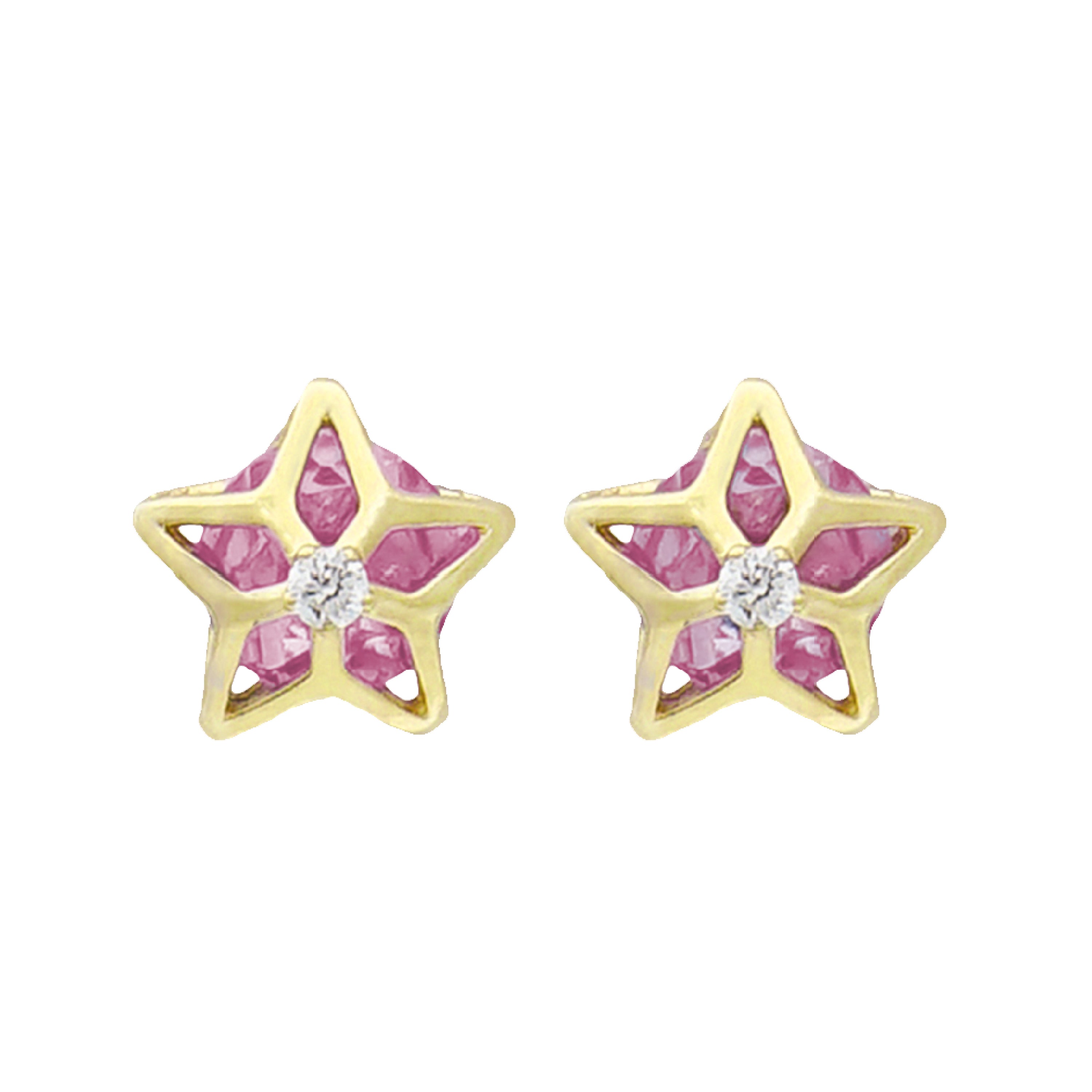 Starlight Earrings My Universe Collection by Bening Minis x GG - Pink Topaz