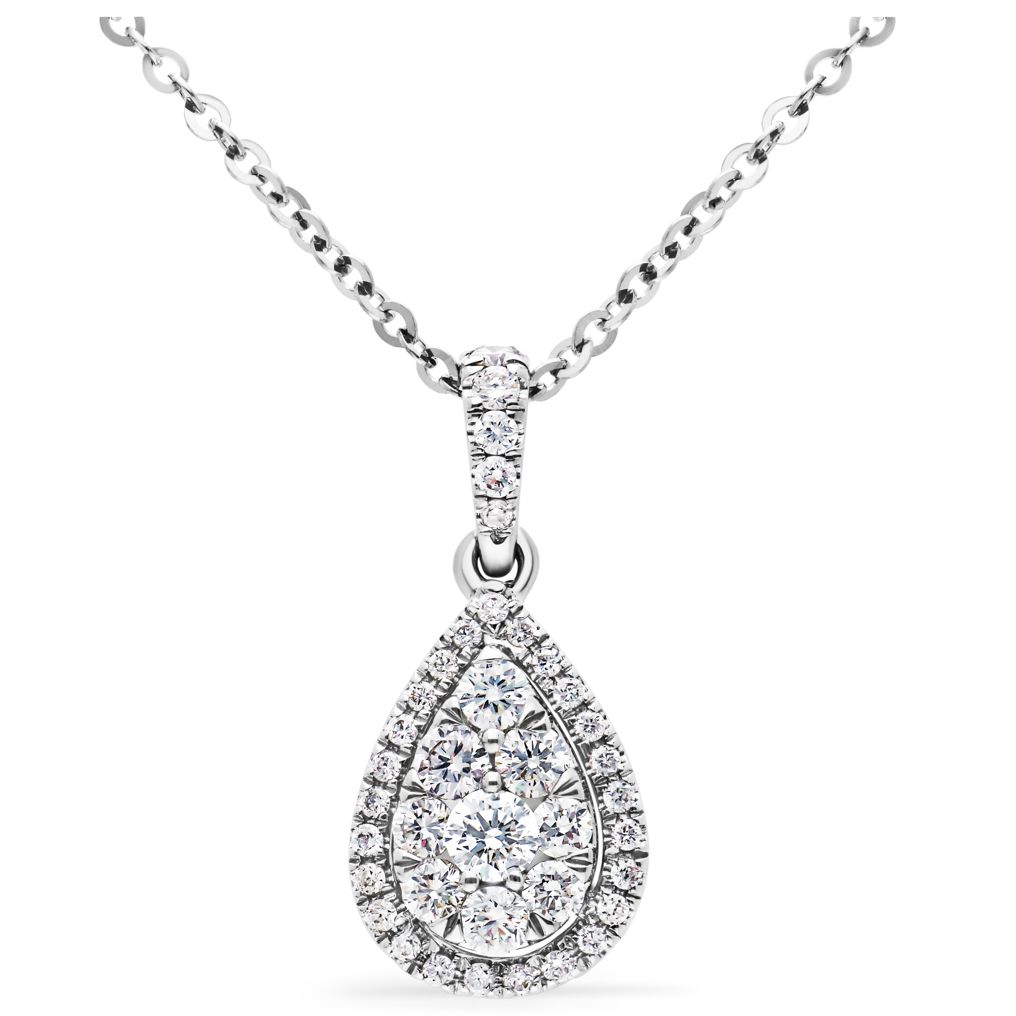 ZALINNA DIAMOND PEAR ILLUSION NECKLACE