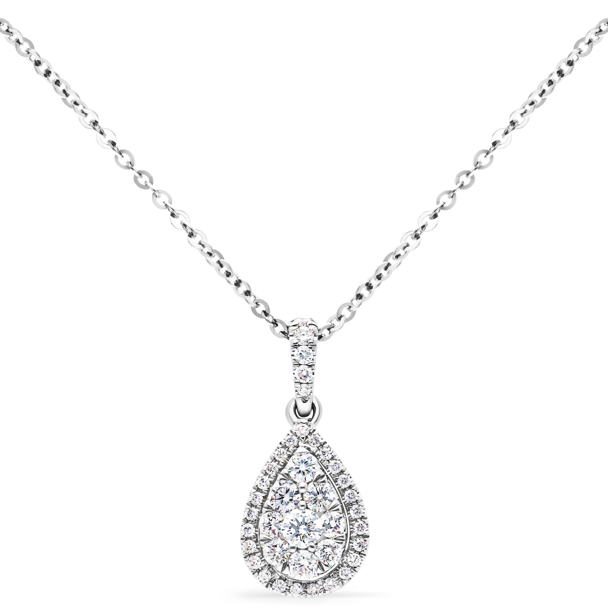 ZALINNA DIAMOND PEAR ILLUSION NECKLACE
