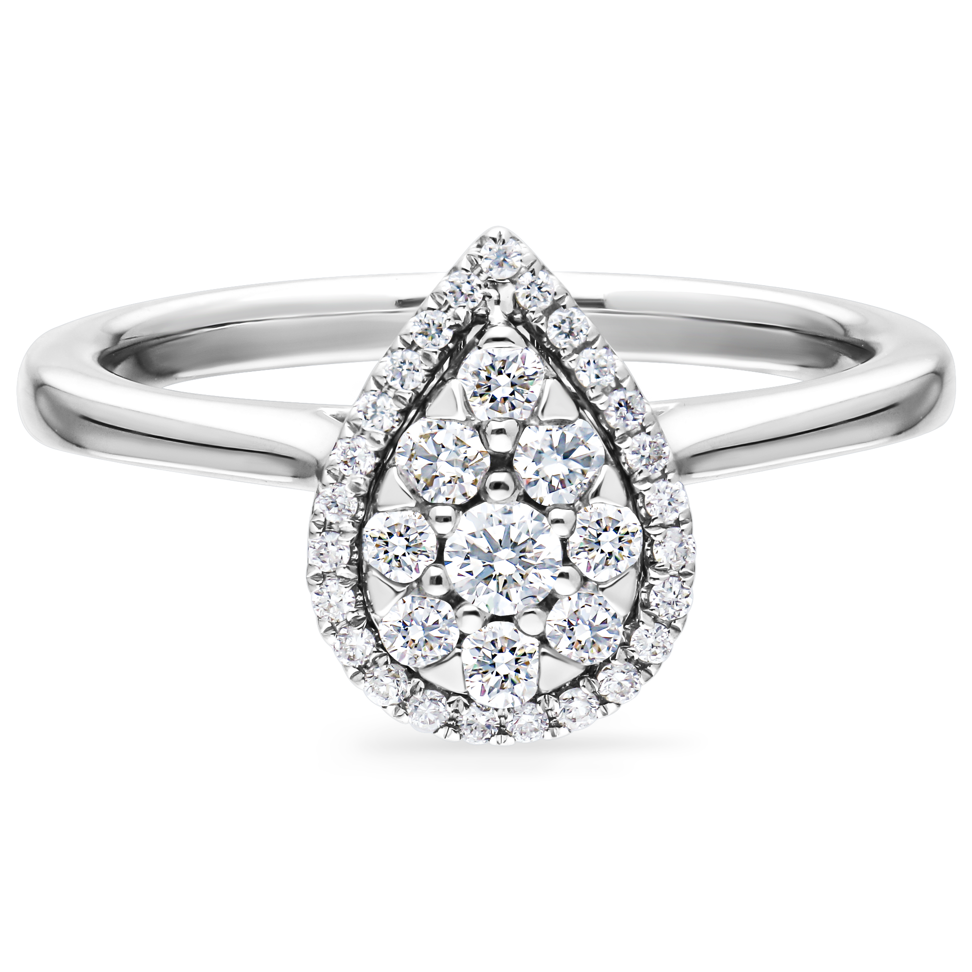 ZALINNA DIAMOND PEAR ILLUSION RING