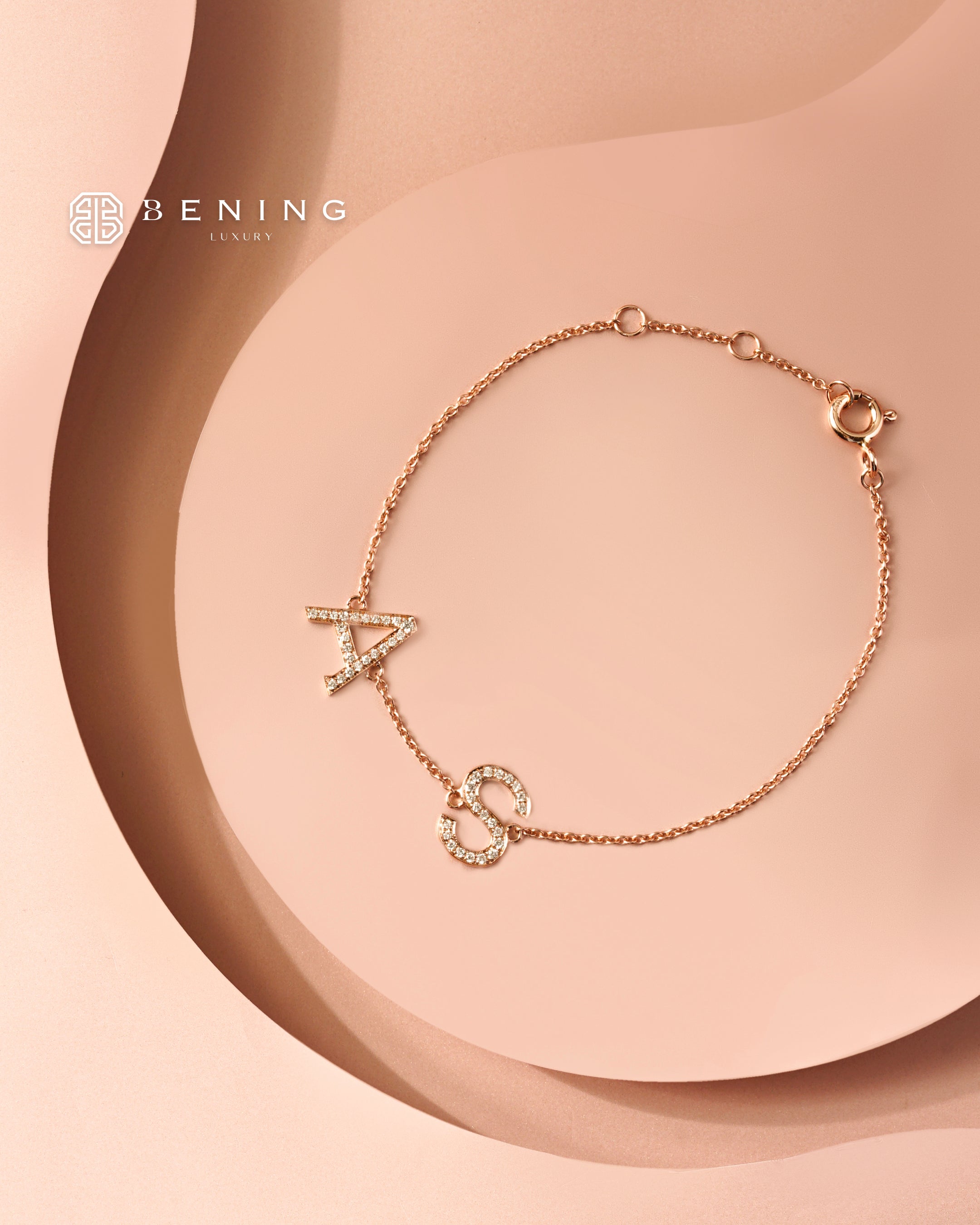 Selflove My Self and I Initial Bracelet