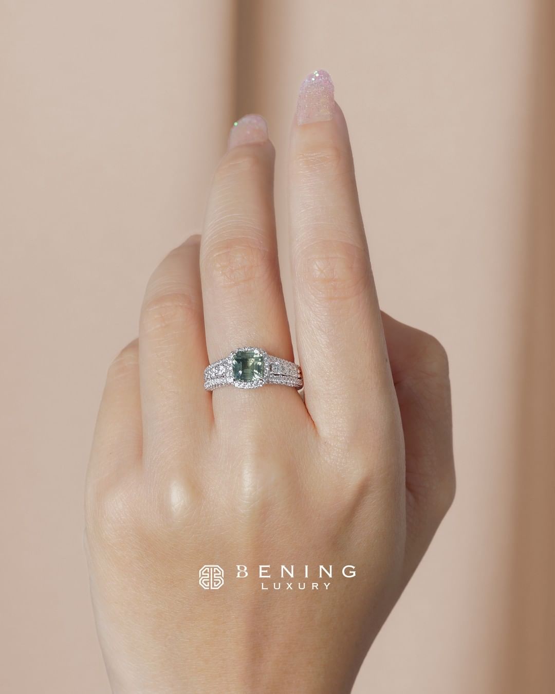 HARLOW GIA GREEN SAPPHIRE OCTAGON RING